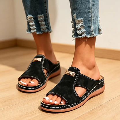 ⏳ 50% off⏰Women's Stylish Peep-Toe Wedge Sandals👡