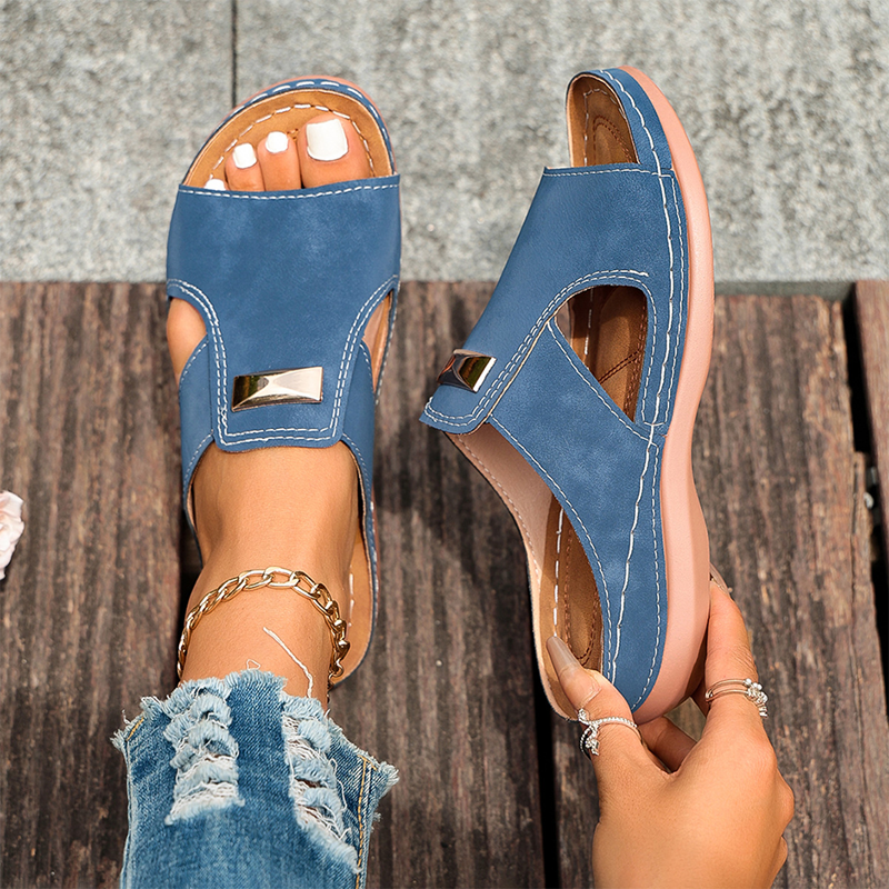 ⏳ 50% off⏰Women's Stylish Peep-Toe Wedge Sandals👡