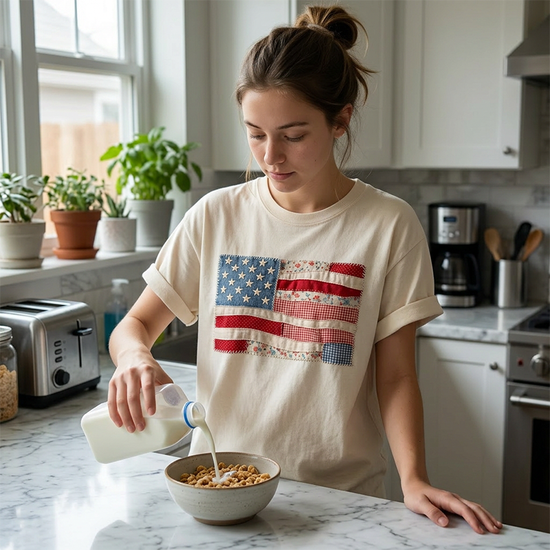 ⏳ 50% off⏰Women's Vintage  Flag T-Shirt👚