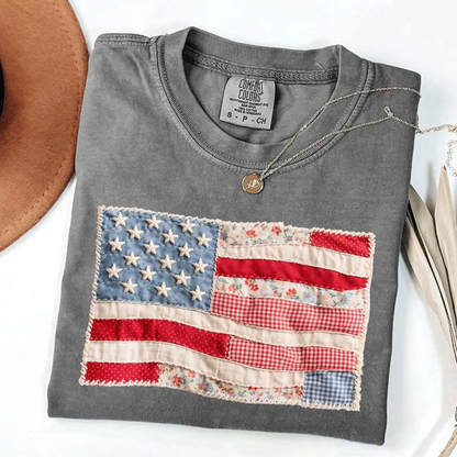 ⏳ 50% off⏰Women's Vintage  Flag T-Shirt👚