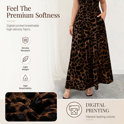 🎁2026 New Arrivals 50% OFF💥⏰Women's Elegant Leopard Print Lapel Dress🐆👗