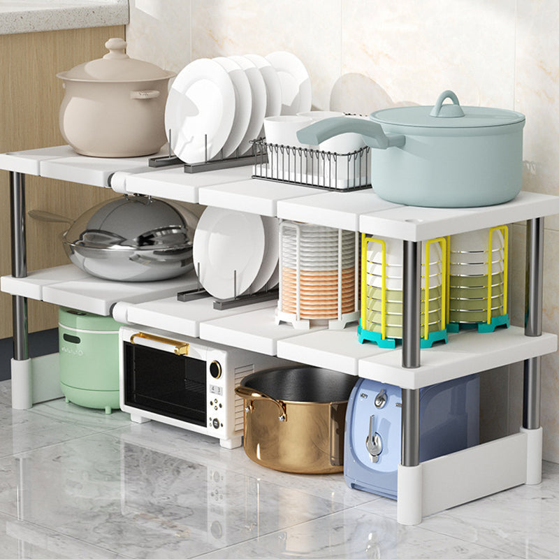 🧽 50% OFF NOW!🧽 Expandable Under Sink Shelf, Quick Drainage Design, Sturdy No-Wobble Structure💧 Effortless Sponge Brush Soap Organization, Clutter-Free Countertop。