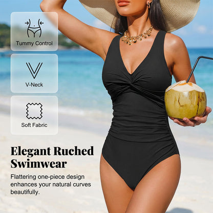 📢📢40% OFF !! ⏰Women's Tummy Control One-Piece Swimsuit