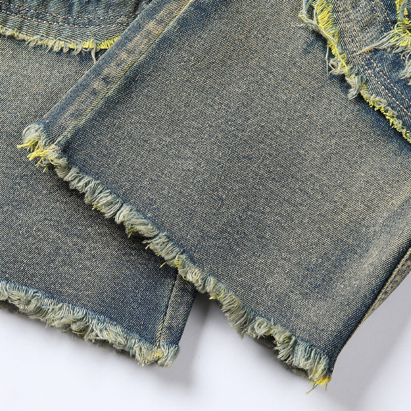 🎁2026 New Arrivals 50% OFF💥Men's Deconstructed Frayed Flare Jeans – Heavy Distressing, Vintage Wash, Patchwork Details ✨