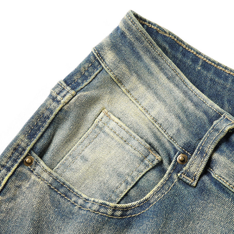 🎁2026 New Arrivals 50% OFF💥Men's Deconstructed Frayed Flare Jeans – Heavy Distressing, Vintage Wash, Patchwork Details ✨