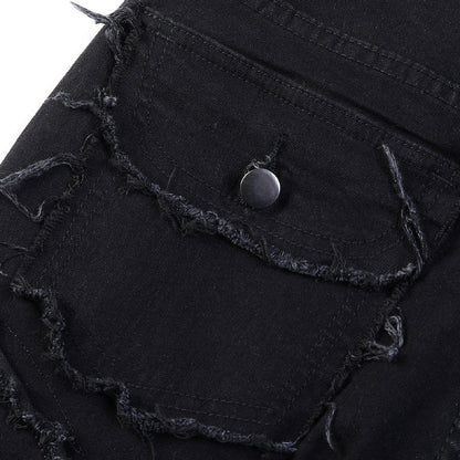 🎁2026 New Arrivals 50% OFF💥Men's Deconstructed Frayed Flare Jeans – Heavy Distressing, Vintage Wash, Patchwork Details ✨