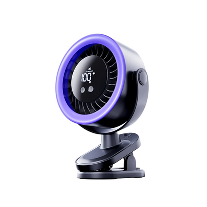 🌬️ USB Wall-Mountable Turbo Fan Digital Display Strong-Grip Clamp 💤 Ultra-Quiet Nighttime Cooling Omnidirectional Pivot 50% OFF Now！