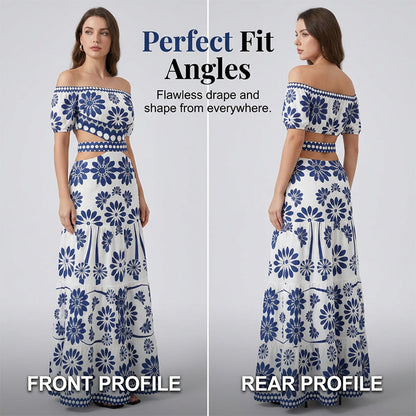 ⏳ 50% off⏰Women’s Off-the-Shoulder Waist Cutout Daisy Printed Resort Dress🪻👗