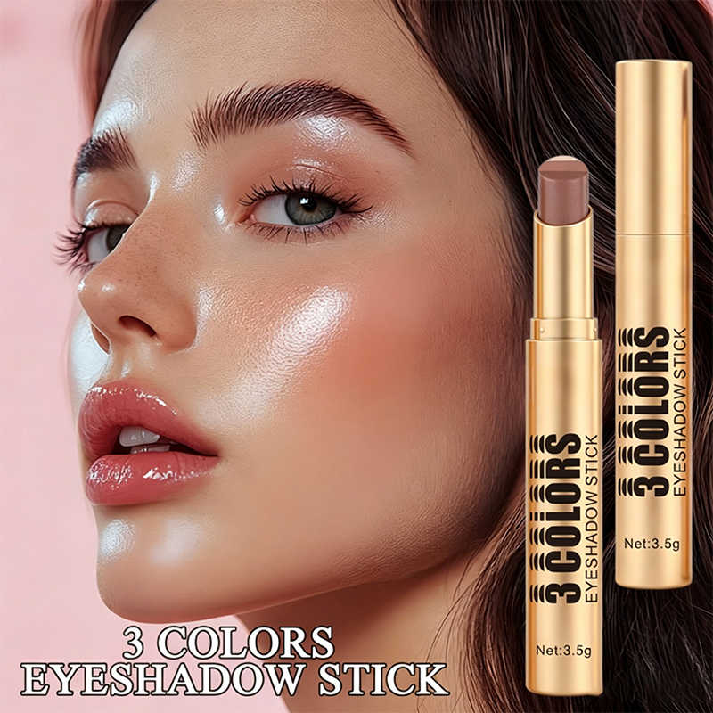 🎨 LIMITED-TIME BUY 1 GET 1 FREE! 💥 3-in-1 Gradient Eyeshadow Stick – One Swipe, Curved Nib, Waterproof ✨