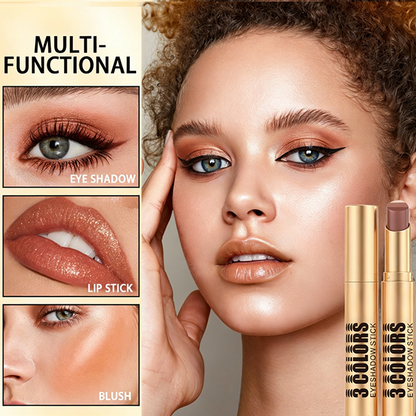 🎨 LIMITED-TIME BUY 1 GET 1 FREE! 💥 3-in-1 Gradient Eyeshadow Stick – One Swipe, Curved Nib, Waterproof ✨
