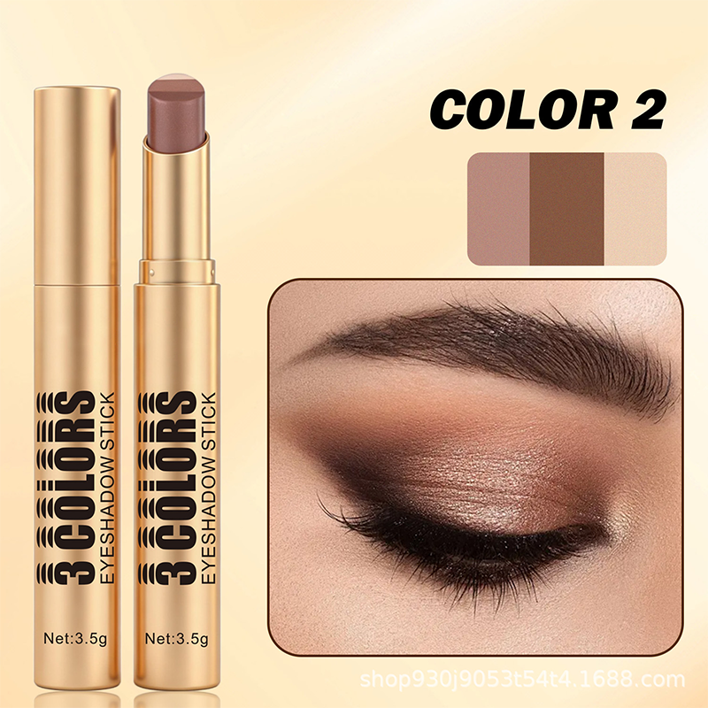 🎨 LIMITED-TIME BUY 1 GET 1 FREE! 💥 3-in-1 Gradient Eyeshadow Stick – One Swipe, Curved Nib, Waterproof ✨