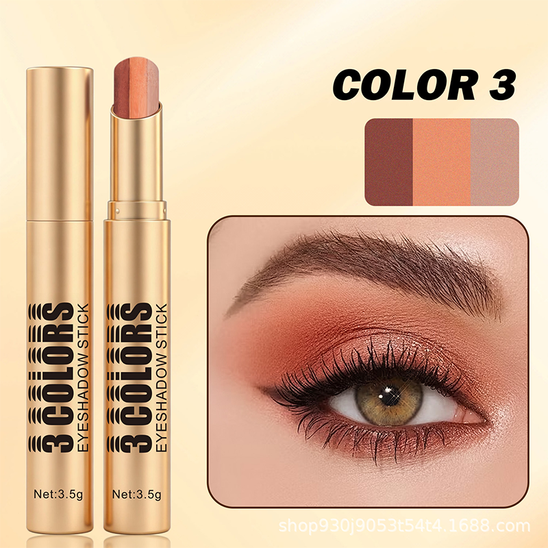 🎨 LIMITED-TIME BUY 1 GET 1 FREE! 💥 3-in-1 Gradient Eyeshadow Stick – One Swipe, Curved Nib, Waterproof ✨