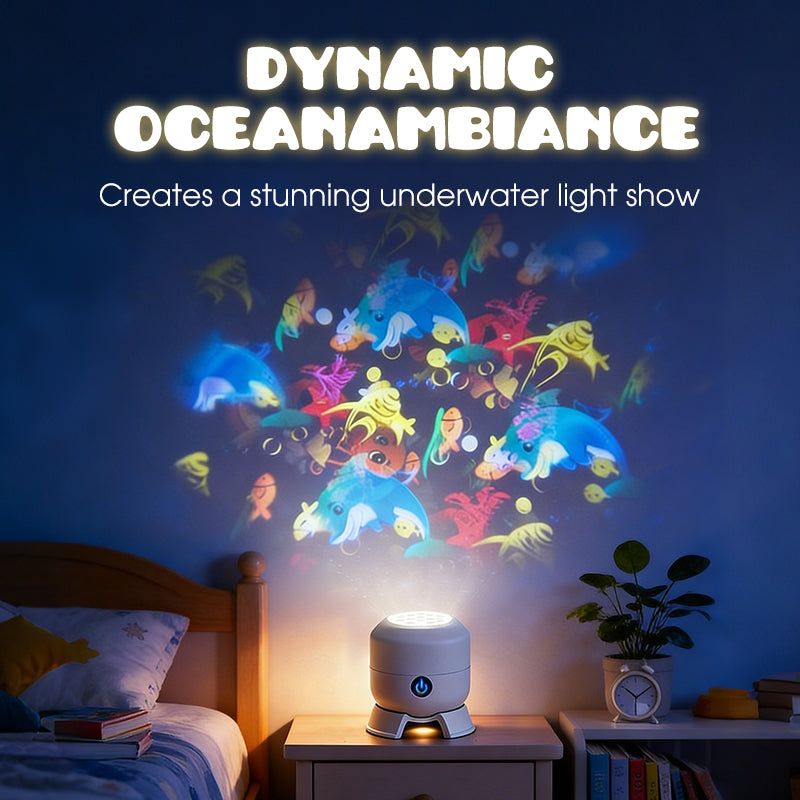 📢Now 50% off！🔥LED Starry Ocean Projector – 360° Rotating Night Light with Sky & Ocean Waves 🌌🌊 | USB Mood Lamp for Bedroom & Kids’ Room 💤