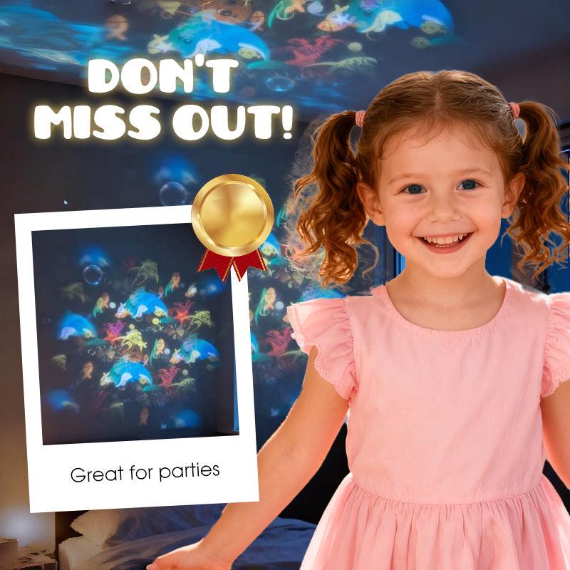 📢Now 50% off！🔥LED Starry Ocean Projector – 360° Rotating Night Light with Sky & Ocean Waves 🌌🌊 | USB Mood Lamp for Bedroom & Kids’ Room 💤