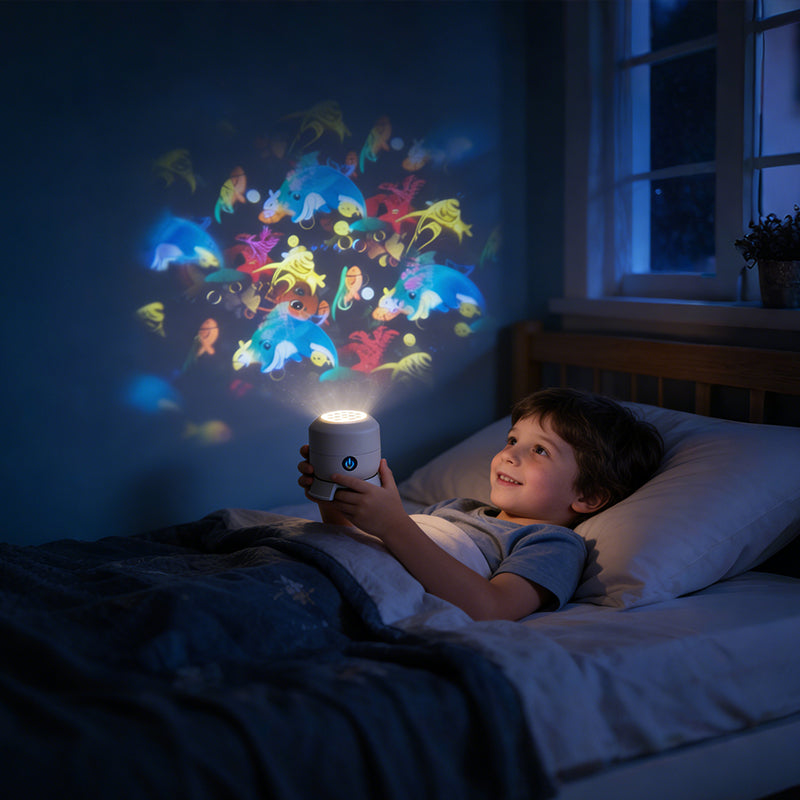 📢Now 50% off！🔥LED Starry Ocean Projector – 360° Rotating Night Light with Sky & Ocean Waves 🌌🌊 | USB Mood Lamp for Bedroom & Kids’ Room 💤