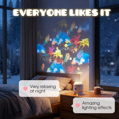 📢Now 50% off！🔥LED Starry Ocean Projector – 360° Rotating Night Light with Sky & Ocean Waves 🌌🌊 | USB Mood Lamp for Bedroom & Kids’ Room 💤