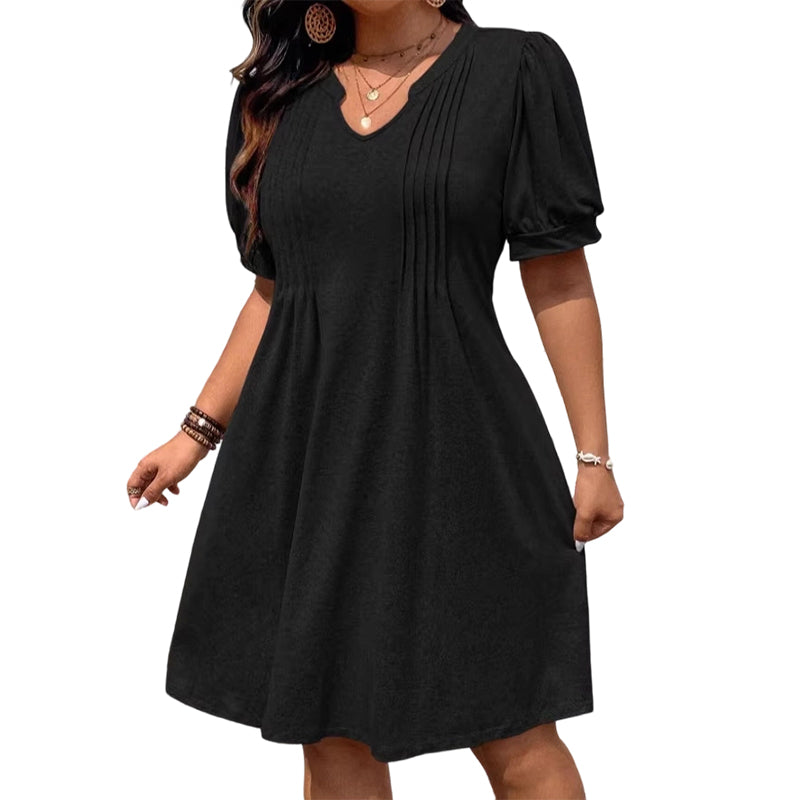 👗 50% OFF NOW! 🌸 Women's Elegant Puff Sleeve V-Neck Dress – Lightweight & flowy – Romantic design, perfect for weddings or garden parties – feminine and chic ✨