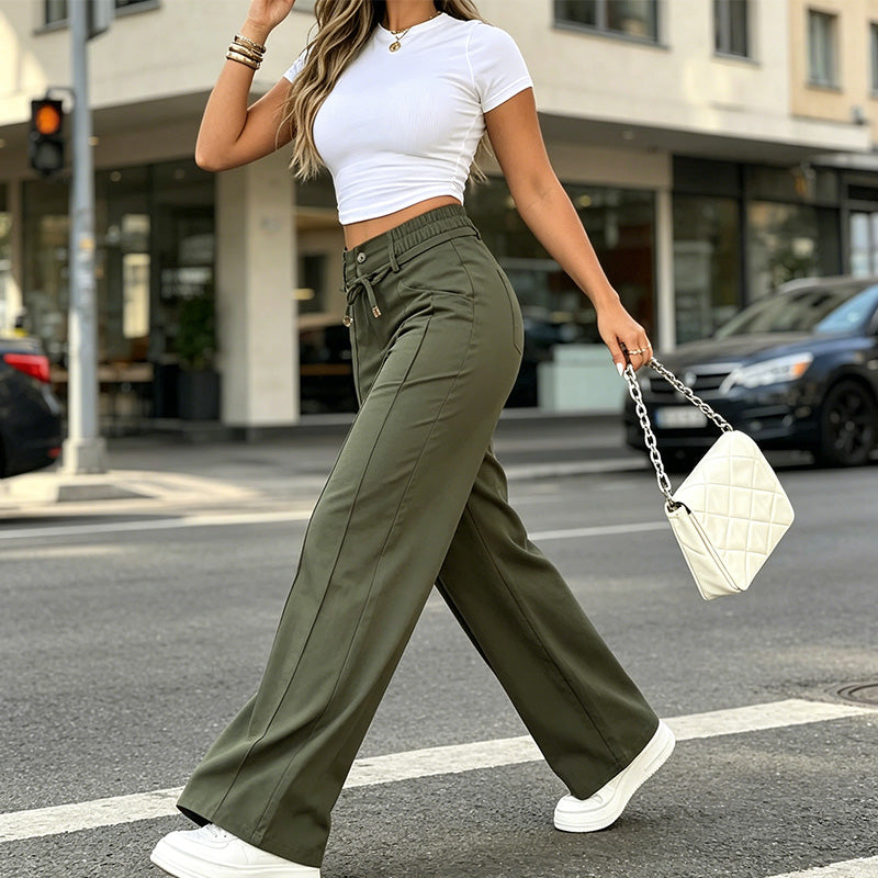 📢📢50% OFF !! ⏰Women’s High-Waisted Straight Leg Trousers👖