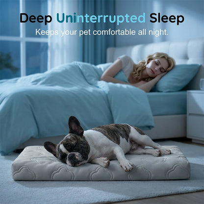 ❄️ Instant Cooling Pet Mat for Dogs & Cats | Self-Cooling, Scratch-Resistant & Non-Toxic 🐾 Easy Wipe Clean 💧 Deep Restful Sleep ✨