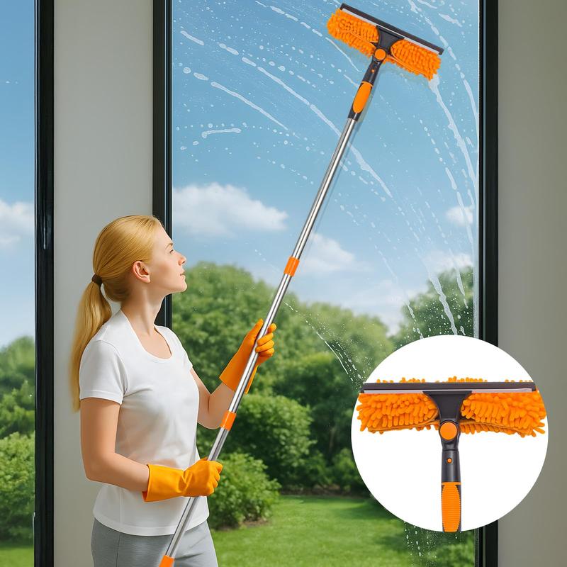 🔥50% OFF🧹2-in-1 Window Squeegee with Long Extension Pole