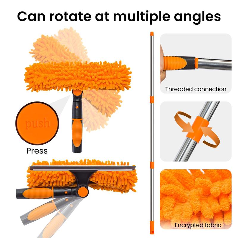 🔥50% OFF🧹2-in-1 Window Squeegee with Long Extension Pole