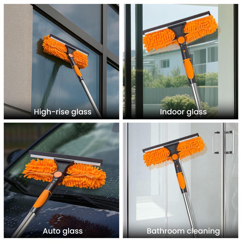 🔥50% OFF🧹2-in-1 Window Squeegee with Long Extension Pole