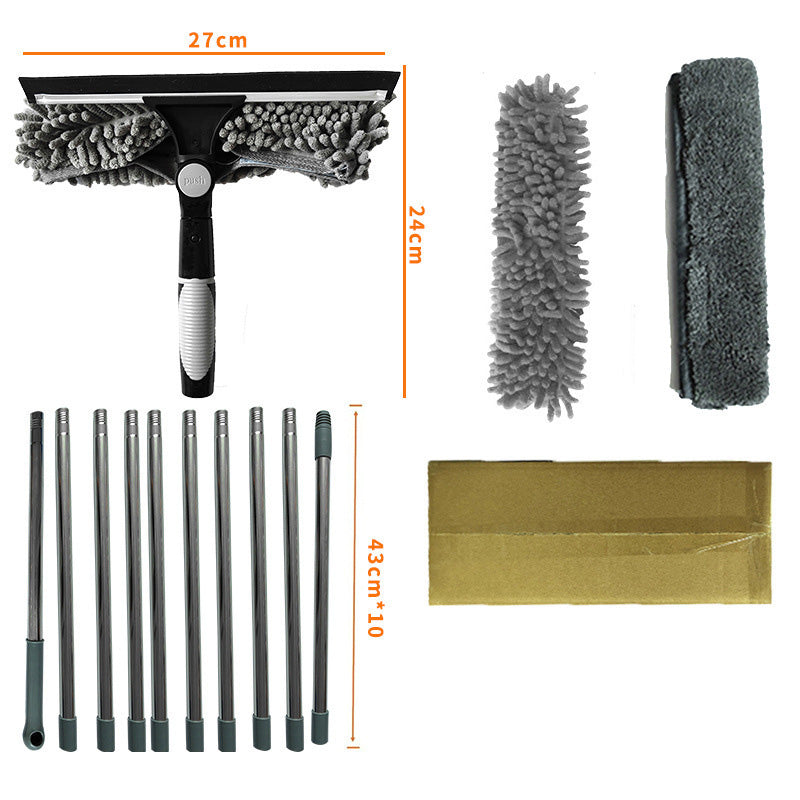 🔥50% OFF🧹2-in-1 Window Squeegee with Long Extension Pole