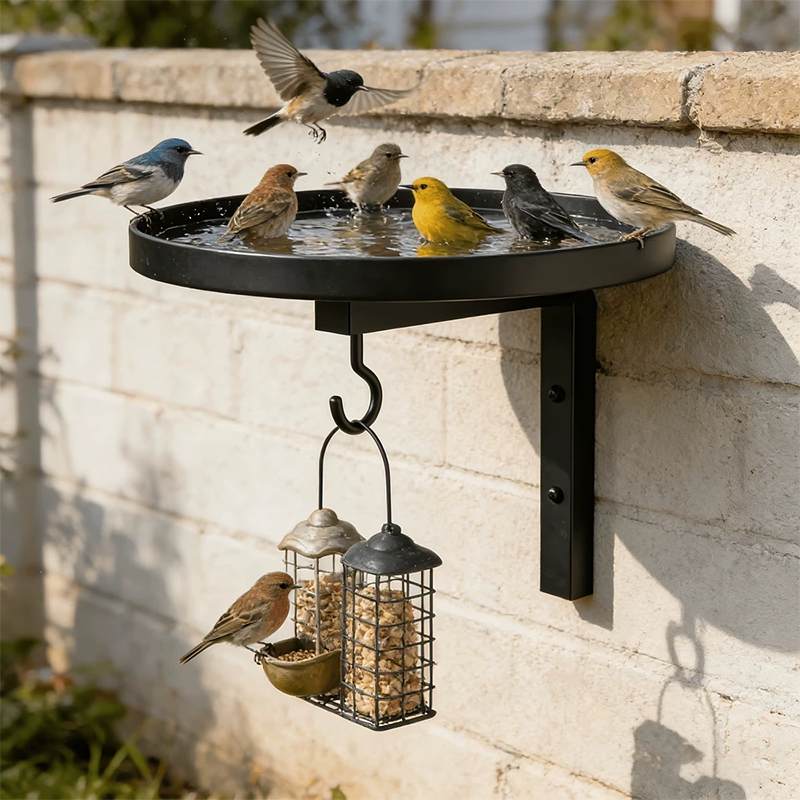 🕊️✨🏺 50% OFF! Decorative Antique-Bronze Bird Bath – Wall-Mounted, Ornate Details, Weatherproof – A Charming Focal Point for Fences, Walls, or Courtyards 🧱🌻