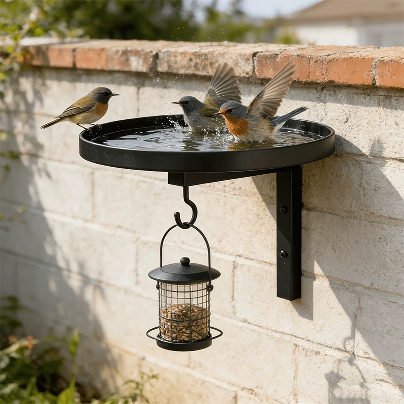 🕊️✨🏺 50% OFF! Decorative Antique-Bronze Bird Bath – Wall-Mounted, Ornate Details, Weatherproof – A Charming Focal Point for Fences, Walls, or Courtyards 🧱🌻