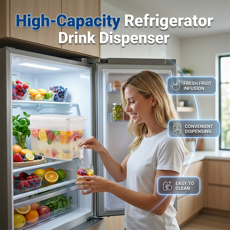 🧊 50% OFF NOW! ⏰ Large Capacity Fridge Cold Water Kettle – Slim & heat-resistant – Perfect for iced tea, juice or infused water – fits fridge door, easy pour spout 🧃
