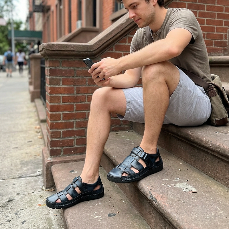 👞 50% OFF! ✨🌊 Breathable Outdoor Sandals for Men — Dry Fast, Grip Well, Explore Everywhere