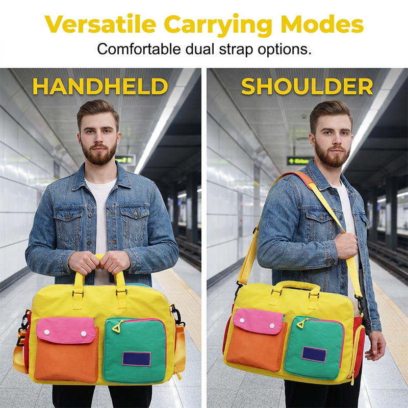 🎒 50% OFF NOW! 🏆 Casual Color Block Overnight Bag – Spacious & durable – Perfect for gym, travel or weekend trips – lightweight with carry handles 🧳