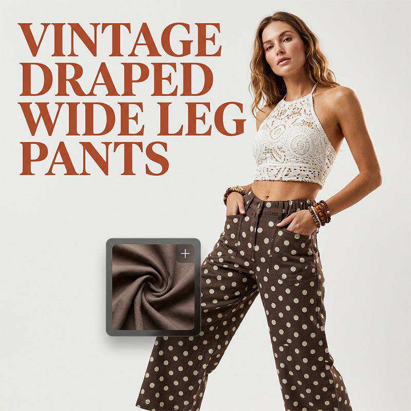🎁2026 New Arrivals 50% OFF💥Women's Casual Polka Dot Wide Leg Pants