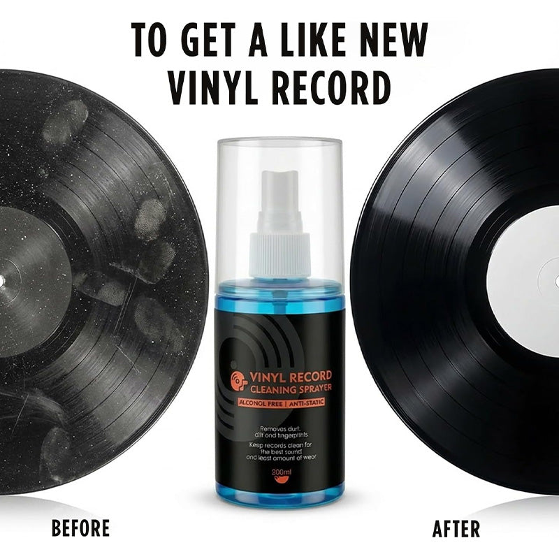 🎵 50% OFF! 💥 Anti-Static Vinyl Record Cleaning Spray – Dust Removal, Alcohol-Free, Easy Mist ✨