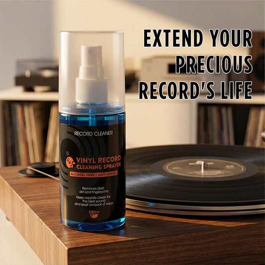 🎵 50% OFF! 💥 Anti-Static Vinyl Record Cleaning Spray – Dust Removal, Alcohol-Free, Easy Mist ✨