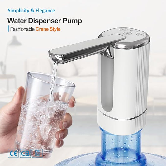 🔥50% off！🚰 Foldable Electric Water Pump Dispenser – Portable USB Water Transfer Pump, Universal Fit for 2-5 Gallon Jugs, Camping & Home Water Dispensing