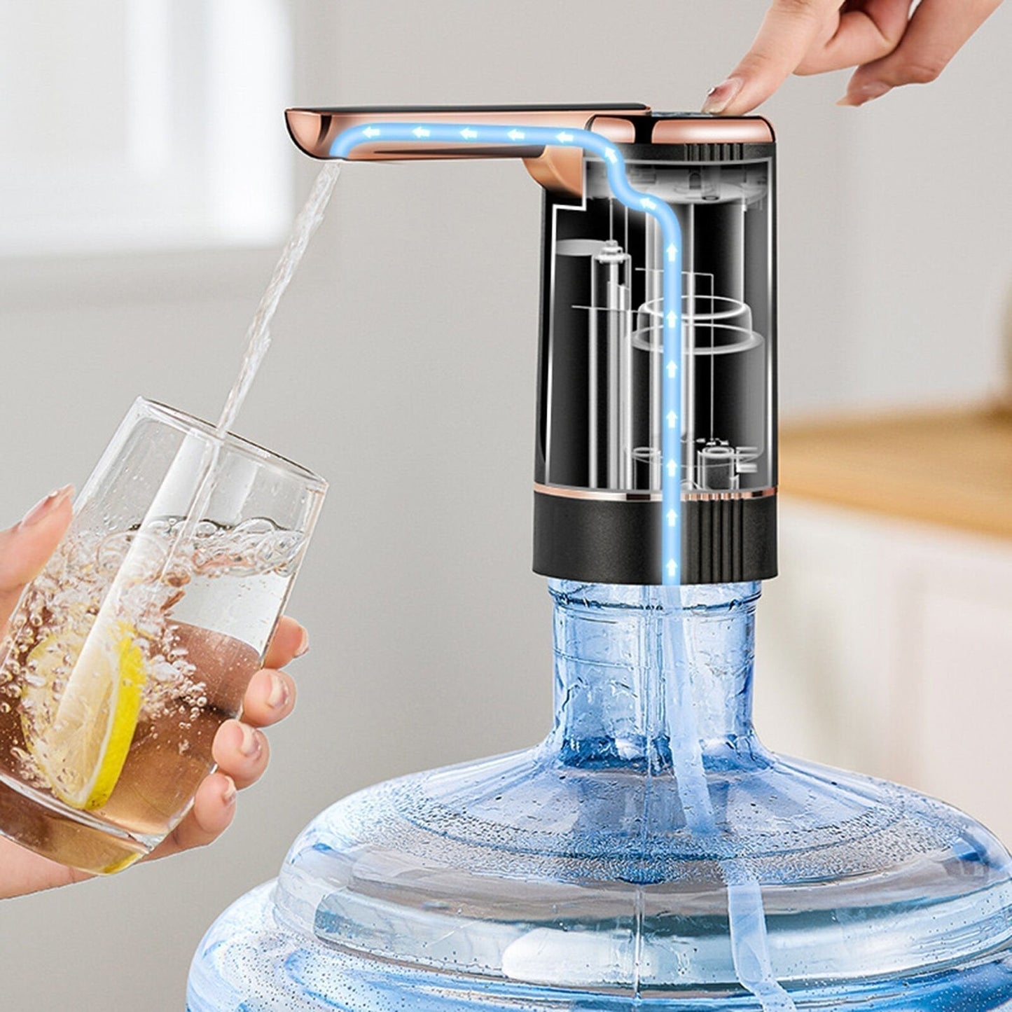 🔥50% off！🚰 Foldable Electric Water Pump Dispenser – Portable USB Water Transfer Pump, Universal Fit for 2-5 Gallon Jugs, Camping & Home Water Dispensing