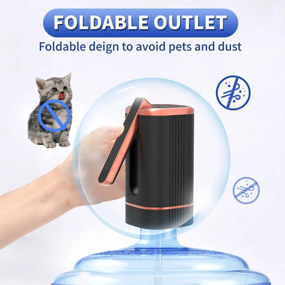 🔥50% off！🚰 Foldable Electric Water Pump Dispenser – Portable USB Water Transfer Pump, Universal Fit for 2-5 Gallon Jugs, Camping & Home Water Dispensing