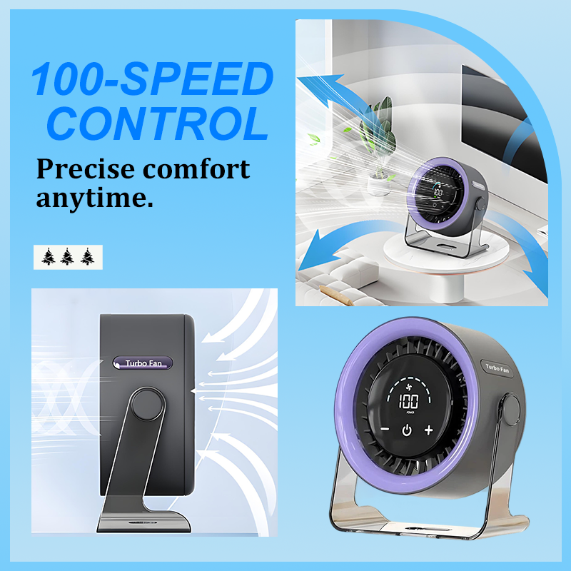 📢📢50% OFF !!🌬️ Mini Desk Fan with 100-Speed Control & Digital Display — Precision Airflow, Long Battery Life & Silent Operation