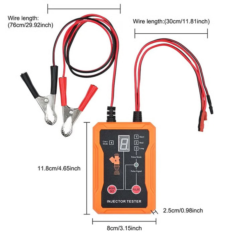 🔧  50% OFF! 💥 Professional 4-Mode Fuel Injector Tester & Cleaner – Pulse Modes, 12V Power, LED Display ✨
