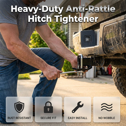 🔧  50% OFF! 💥 Heavy-Duty Anti-Rattle Hitch Tightener – Steel Build, Rubber Coating, Universal Fit ✨
