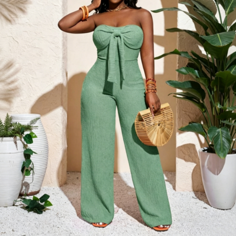🎁2026 New Arrivals 50% OFF💥Women's Strapless High-Waisted Wide-Leg Jumpsuit