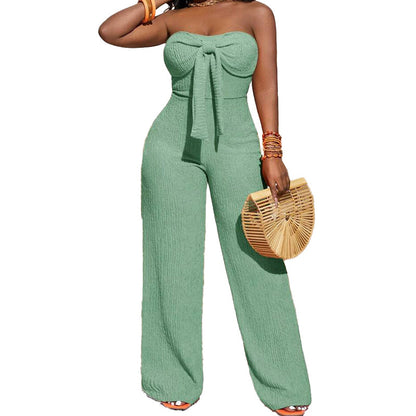 🎁2026 New Arrivals 50% OFF💥Women's Strapless High-Waisted Wide-Leg Jumpsuit