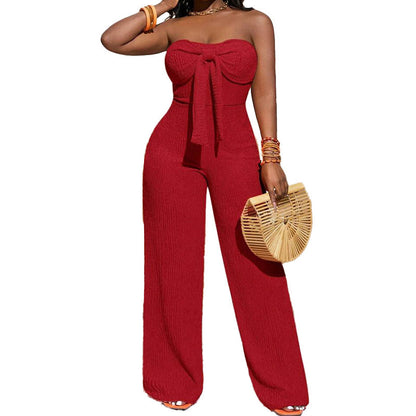 🎁2026 New Arrivals 50% OFF💥Women's Strapless High-Waisted Wide-Leg Jumpsuit