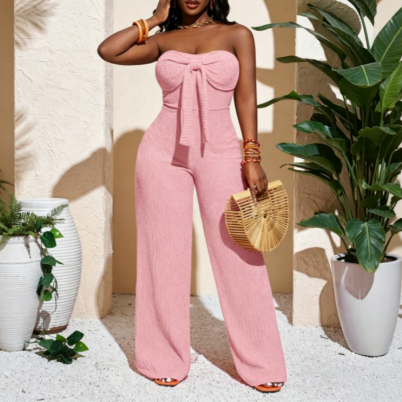 🎁2026 New Arrivals 50% OFF💥Women's Strapless High-Waisted Wide-Leg Jumpsuit