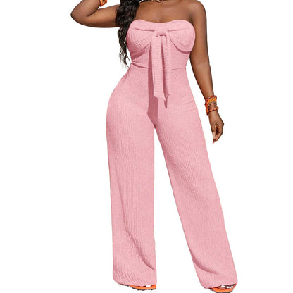🎁2026 New Arrivals 50% OFF💥Women's Strapless High-Waisted Wide-Leg Jumpsuit