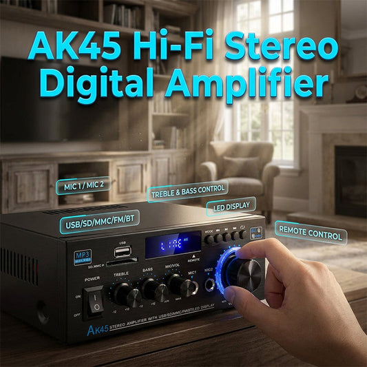 📢📢50% OFF !! ⏰Digital Amplifier for Karaoke and Music-Bluetooth, Dual Mic, EQ Controls ✨