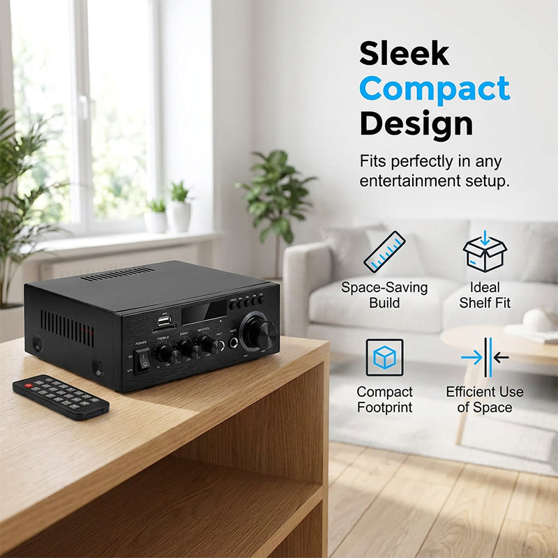 📢📢50% OFF !! ⏰Digital Amplifier for Karaoke and Music-Bluetooth, Dual Mic, EQ Controls ✨