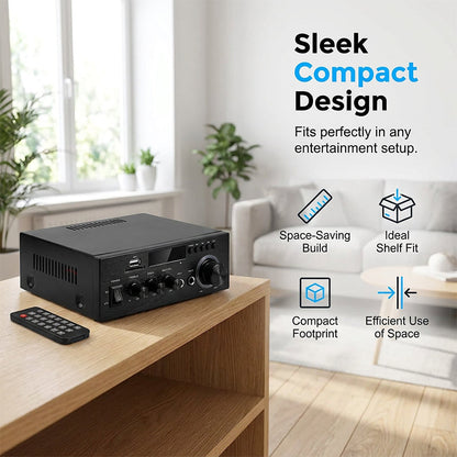 📢📢50% OFF !! ⏰Digital Amplifier for Karaoke and Music-Bluetooth, Dual Mic, EQ Controls ✨