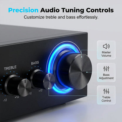 📢📢50% OFF !! ⏰Digital Amplifier for Karaoke and Music-Bluetooth, Dual Mic, EQ Controls ✨